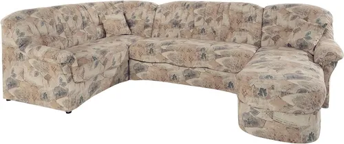 DOMO collection Wohnlandschaft Bahia – U-Form mit Bettfunktion, zeitloses Design - Wohnlandschaften mit viel Platz und individueller Anpassungsfähigkeit. Die integrierte Bettfunktion verwandelt die Sofalandschaft im Handumdrehen in ein bequemes Bett für Gäste.