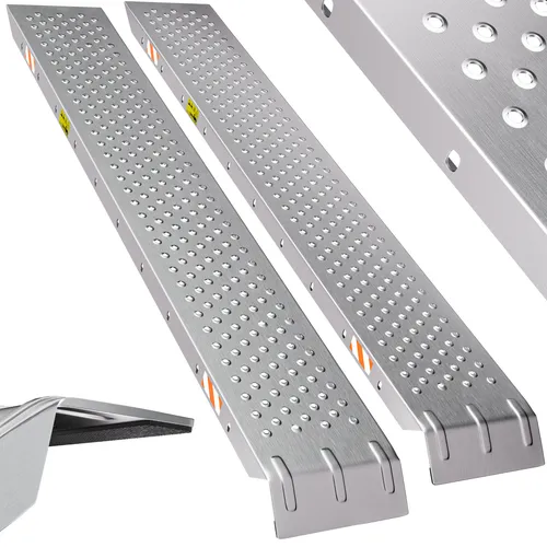 monzana Auffahrrampe Deuba (2-St) - 400kg Laderampe aus verzinktem Stahl - Auffahrrampen für PKW, rutschfeste Oberfläche und hohe Tragkraft von 400 kg, ideal für sicheres Be- und Entladen.