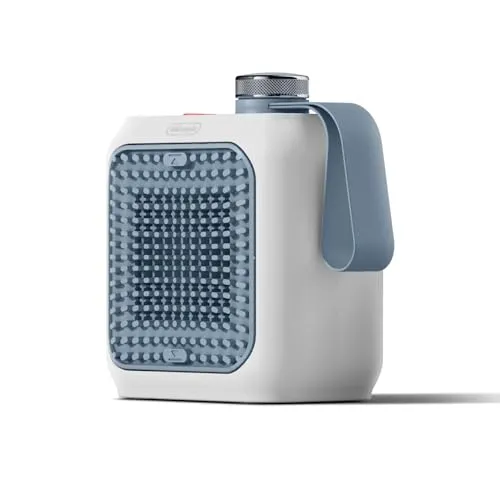 DeLonghi HFX10B03.LB - Keramik Heizlüfter, 360 Watt Leistung, ultra-leise mit nur 39 dB und elegantem Design für Komfort und Mobilität