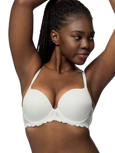 Dorina Damen Super Push Up BH mit Bügel, Elfenbein, Größe 70A - Eleganter Push-Up BH mit Formbügel und zarter Spitze. Ideal für einen perfekten Sitz und ein schönes Dekolleté. Verstellbare Träger für individuellen Komfort. Perfekt für jeden Anlass!  