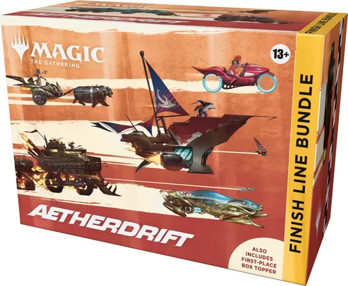 Magic: The Gathering Aetherdrift Finish Line Bundle - Englisch - Sammelkarten Bundle für Magic: The Gathering mit exklusiven Booster-Packs, einem Erster-Platz-Box-Topper und besonderen Foil-Karten für ultimatives Spielvergnügen!
