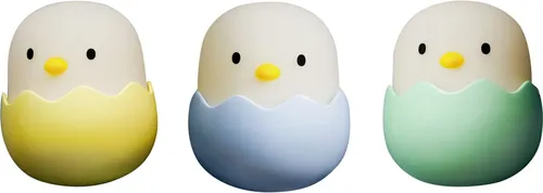 MEGALight baby Eggy Egg Akku Nachtlicht 3er Pack - Kinderlampen: Sanftes Nachtlicht für eine beruhigende Schlafumgebung, kabellos und mit praktischem Akku für flexiblen Einsatz.