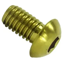 Fantic26 Schrauben-Set Titan M6 Linsenkopf Innensechskant Schraube iso 7380 goldfarben 10 mm