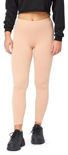 Bellivalini Damen Thermo Leggings Gefüttert für Winter Warme Apre Ski BLV50-320 (Hautfarben, XL)