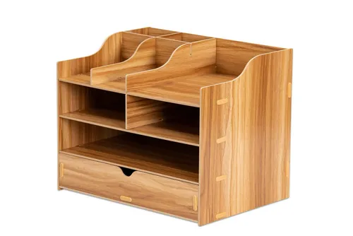 Betzold Schubladenbox Schreibtisch-Organizer, klein, aus MDF, dunkelbraun