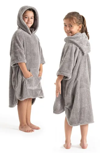 OTTO home Badeponcho Lillou, für Kinder, ideal für Urlaub oder im Schwimmbad, Midilänge, Microfaser, Kapuze, weich und kuschelig, Fleece, plüsch, Surfponcho