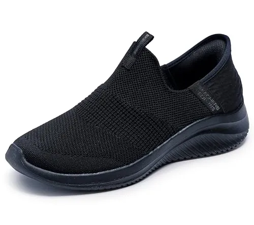 Skechers Damen Ultra Flex 3.0 Cozy Streak Sneaker - Bequemer Black Knit Style - Damen-Sneaker mit flexibler Sohle und gemütlichem Tragegefühl, perfekt für den Alltag.