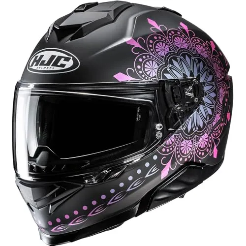 HJC i71 Niel MC28SF Motorradhelm schwarz lila matt Gr. S - Hochwertiger Integralhelm für Onroad und ATV/Quad, ausgestattet mit Antiallergischem Innenfutter, optimaler Belüftung und kratzfestem Visier. Ideal für alle Jahreszeiten.