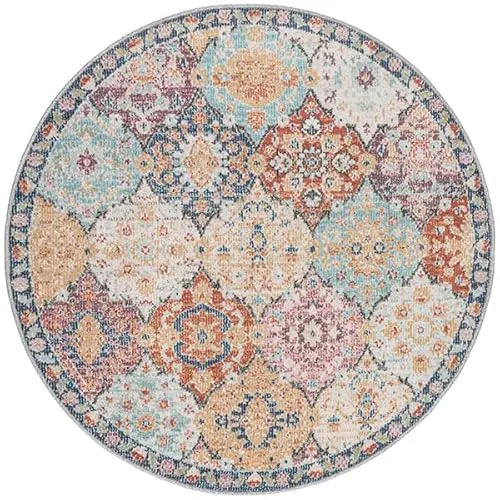 the carpet Teppich Palma, rund, 120 cm - Flachgewebe-Teppich, robuster Outdoor Teppich, wasser- und schmutzabweisend, ideal für geschützte Außenbereiche und Eingangsbereiche.