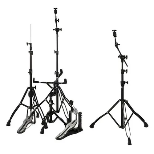 Mapex HP6005EB Mars Hardware Pack - Hochwertiges Schlagzeugzubehör mit extrem widerstandsfähiger schwarzer Oberfläche. Ideal für Musiker, die Funktionalität und ansprechendes Design schätzen. Inkl. Snare-Ständer, HiHat-Ständer und mehr.