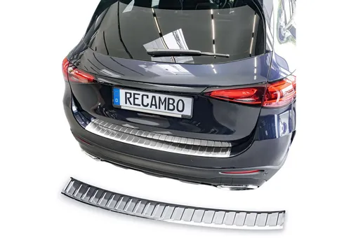 Ladekantenschutz Edelstahl chrom für Mercedes GLC X254 ab 2022 - Hochwertiger Stoßfängerabdeckung aus rostfreiem Edelstahl, selbstklebend und passgenau für einfachen Einbau. Schützt Ihren Kofferraum und verleiht Ihrem Fahrzeug einen eleganten Chrom-Look.