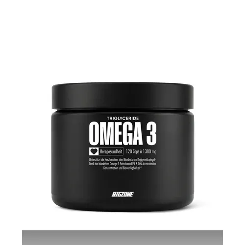 Big Zone Omega 3 Fury Triglyceride - Hochwertige Fischölkapseln - Fischölpräparate mit 500mg EPA und 250mg DHA pro Kapsel, in hochwertiger Triglycerid-Form für optimale Bioverfügbarkeit und längere Haltbarkeit.