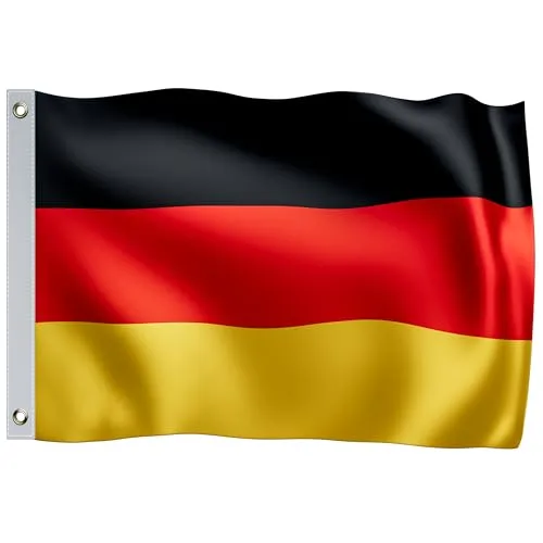 MONZANA® Deutschland Flagge 150x90cm Deutschlandfahne Metallösen strapazierfähig Fahne 100% Polyester Garten Outdoor Indoor Länder doppelt umsäumte Kanten Pflegeleicht