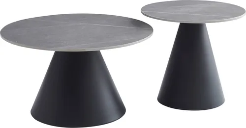 Z2 Couchtisch 2er-Set DUSTIN - Couchtische in eleganter Marmoroptik, aus hochwertigem Sintered Stone für Langlebigkeit und modernes Design. Ideal für stilvolle Wohnräume.