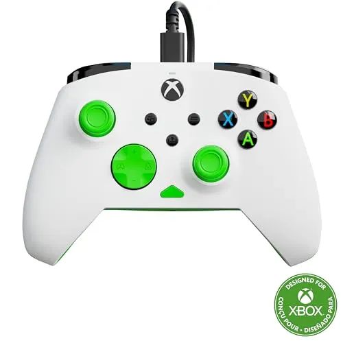Turtle Beach Rematch Core Weiß/Grün Wired Gaming Controller – Lizenziert für Xbox Series X und S, Xbox One und Windows PCs