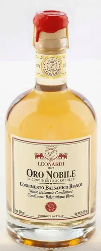 Condimento Balsamico Bianco 'Oro Nobile' 500 ml - Acetaia Leonardi - Feinster Balsamico-Essig aus Italien, ideal für Salate und Marinaden, mit einzigartigem Geschmack und hoher Qualität von Acetaia Leonardi.