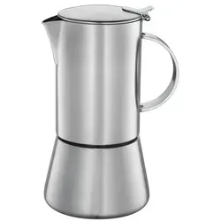 Cilio Espressokocher aus Edelstahl, 17.5 cm - Kaffeebereiter aus hochwertigem Edelstahl, ideal für aromatischen Espresso und Kaffeezubereitung im Handumdrehen.