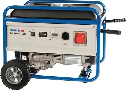ENDRESS Benzin Stromerzeuger ESE 6000 DBS 5,5 kW - Mobil und leistungsstark - Stromaggregate, kompakt und mobil mit klappbaren Handgriffen sowie Radsatz für einfache Transportfähigkeit, ideal für unabhängige Stromversorgung im privaten und gewerblichen Bereich.