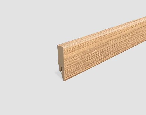 EGGER Sockelleiste Wildeiche braun L667, L: 240 cm, H: 5.8 cm, 1-St., 2,40m, neues kubisches Profil, passend zu Fußboden Wildeiche natur
