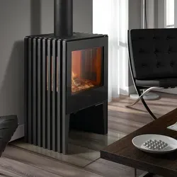 Hergom Glance MV Kaminofen Gusseisen Schwarz - Minimalistisches Design & Hohe Effizienz - Kaminöfen – Der Hergom Glance MV beeindruckt mit dreiseitiger Verglasung, effizientem Nachverbrennungssystem und externem Zuluftanschluss für optimale Luftnutzung.