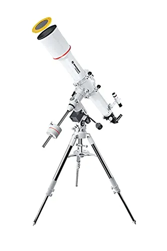 Bresser Teleskop Messier AR-102/1000 mit EXOS-2 Montierung - Hochwertiges Refraktorteleskop mit 102mm Durchmesser und 1000mm Brennweite. Stabile EXOS-2 Montierung mit GoTo Motoren für präzise Beobachtungen. Ideal für Astronomie-Enthusiasten!