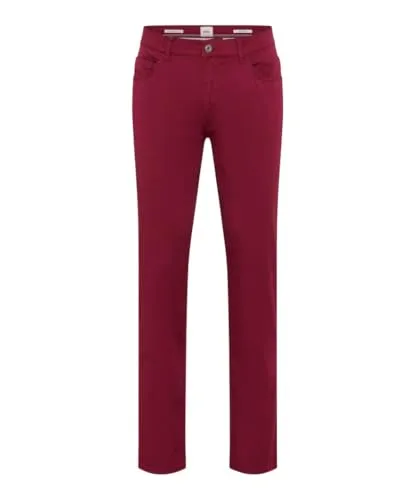 Brax Herren Five-Pocket-Hose Style CADIZ WILDBERRY, dunkelrot, Gr. 34/34 - Moderne Five-Pocket-Hose im Straight Fit aus ultraleichtem Satin für maximalen Tragekomfort und stilvolle Looks.