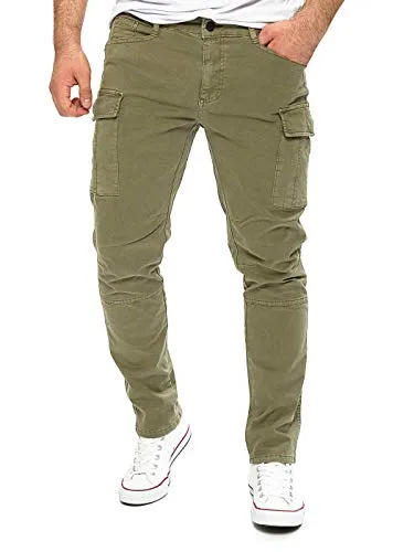 Yazubi Cargo Chino Jayden - Modische Cargohose mit praktischen Taschen - Wanderhosen mit 7 Taschen, aus pflegeleichtem Baumwoll-Elastan-Mix, ideal für Outdoor-Aktivitäten und Freizeit.