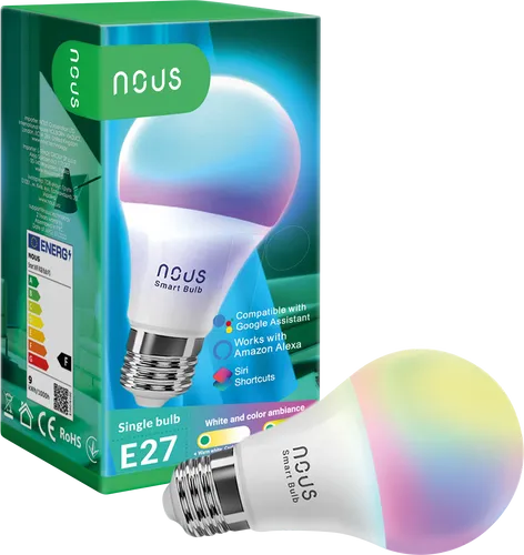 NOUS P3 - Smart Light Lampe, E27, 9 W, RGB, WLAN