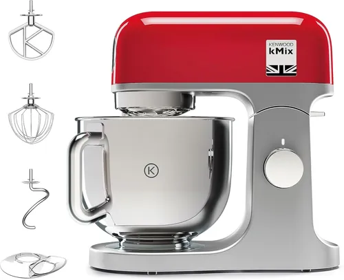 Kenwood KMX750RD kMix Küchenmaschine - Rot - Küchenmaschinen mit 1.000 Watt Leistung und 5-Liter Edelstahl-Schüssel, ideal für kreative Teigkreationen dank einzigartiger Unterhebfunktion und vielseitigem Zubehör.