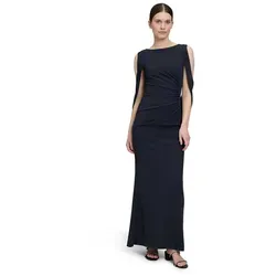 Vera Mont Abendkleid mit Spitze - Elegantes Damenkleid in Nachtblau, figurbetont mit U-Boot-Ausschnitt und 3/4-Ärmeln. Der edle Materialmix aus Crêpe und Spitze sorgt für einen besonderen Look bei festlichen Anlässen.