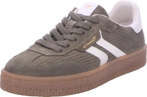 Tamaris Sneaker Low Grün - Damen-Sneaker mit superweichem Memory-Foam-Fußbett, das sich perfekt an die Fußform anpasst, für ultimativen Komfort und rutschhemmende Laufsohle.