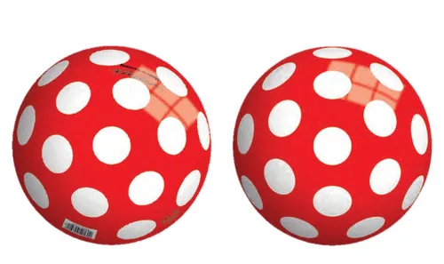 Piłka perłowa 23 cm - Kropki John - Bunter Kinderspielball mit 23 cm Durchmesser, ideal für drinnen und draußen. Robuste Verarbeitung für langanhaltenden Spielspaß.
