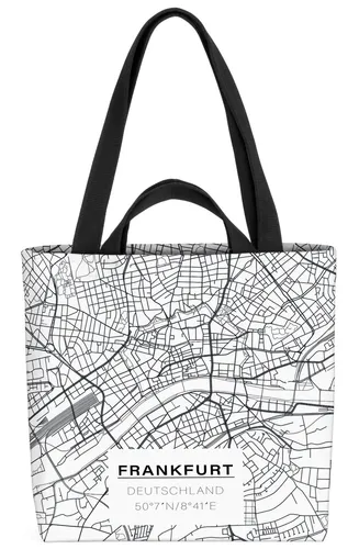 Frankfurt Karte Tasche Frankfurt Maps Banken Deutschland Stadtplan Stadtkarte