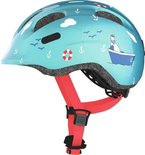 ABUS 72570 Fahrradhelm, Turquoise Sailor, S (45-50 cm) - Fahrradhelme für Kinder mit hohem Rundumschutz, leicht und stabil, ideal für sicheres Fahren. Individuell anpassbar durch Zoom Eco Kids Justier-System.
