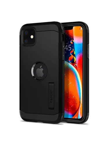 Spigen Tough Armor - iPhone 11 - Schwarz - Handys Cover Cases mit extremem Dual-Layer-Schutz, miltärisch zertifiziert und kompatibel mit kabellosem Laden für optimalen Schutz und Benutzerfreundlichkeit.