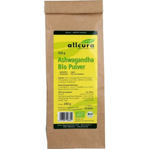 ASHWAGANDHA BIO Pulver 200 g PZN17394144