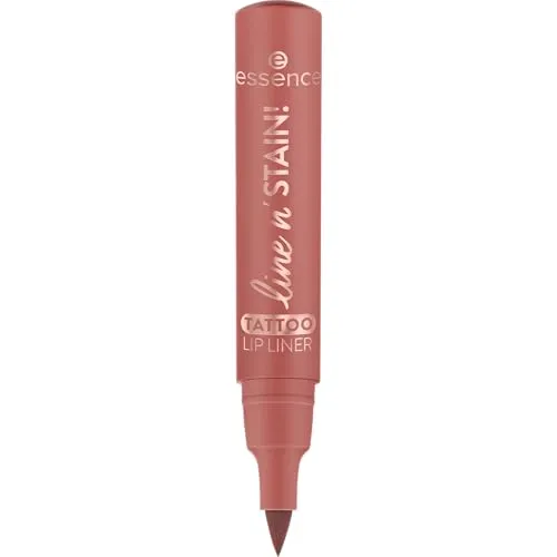 essence line n' STAIN! TATTOO LIP LINER Nr. 02 - Must Have Brown - Präziser Lipliner mit flüssiger, hochpigmentierter Formel für langanhaltende Lippenkonturen. Die leicht wässrige Textur sorgt für ein angenehmes Tragegefühl und intensive Farbe.