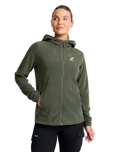 RevolutionRace Hiker Fleece Hoodie für Damen – Kambaba Green, L - Leichter und elastischer Fleece-Hoodie mit atmungsaktivem Material für optimale Wärmeregulierung. Ideal für Outdoor-Aktivitäten, mit praktischen Seitentaschen und federleichtem Design.