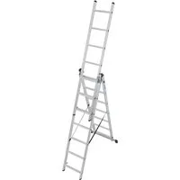 Krause Aluminium-Vielzweckleiter CORDA 5,10 m - Robuste Aluminium-Vielzweckleiter mit 5,10 m Höhe, ideal für professionelle und private Anwendungen, leicht und platzsparend zusammenklappbar.