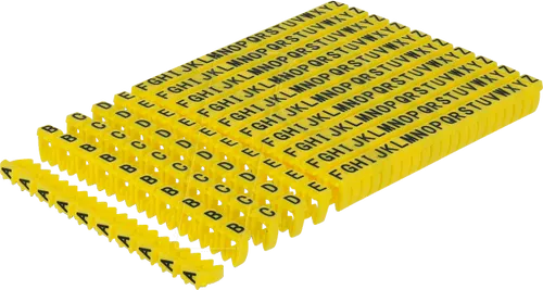 DELOCK 18303 - Kabelmarker Clips A-Z gelb 260-teilig