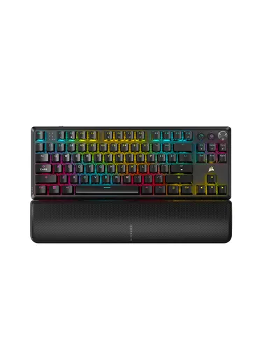 Corsair K70 Core TKL Wireless Gaming Tastatur - Schwarze Gaming Tastatur mit kabelloser Technik, bietet hohe Reaktionsgeschwindigkeit und ist perfekt für Gamer, die Flexibilität suchen.