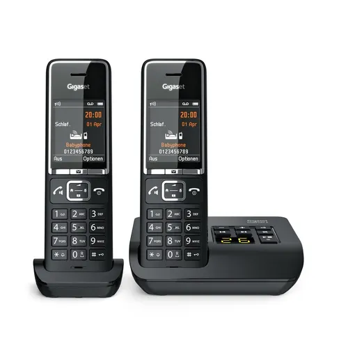 GIGASET COMFORT 550A Duo - Schnurloses Telefon mit Anrufbeantworter, intuitives TFT-Farbdisplay und umfassender Anrufschutz für Zuhause und Home-Office