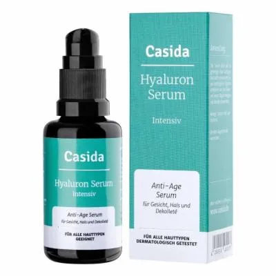 Casida Hyaluron Serum Intensiv 30 ml - Intensives Hyaluronserum, feuchtigkeitsspendend und revitalisierend für strahlende Haut