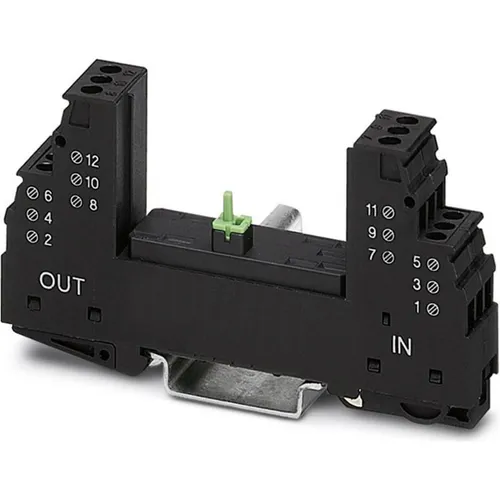 Phoenix Contact Basiselement PT 4x1+F-BE - Basiselement für Schutzstecker PT, ideal für sichere Elektroinstallationen mit integriertem Gasableiter und kompakter Bauweise (17,5 mm)