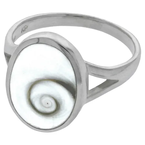 Ring 925/- Sterling Silber mit Muschel - Eleganter Ring aus 925er Sterling Silber mit schöner Muschel. Ringgröße 56 (17,8 mm Ø), ideal für stilvolle Akzente im Alltag.