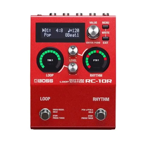 BOSS RC-10R Rhythm Loop Station | Songbasiertes Looping & dynamische Rhythmen im kompakten Gehäuse | 280 Preset-Stile | 16 vielseitige Drumkits | 2-Spur-Betrieb | Optionale Externe Steuerung
