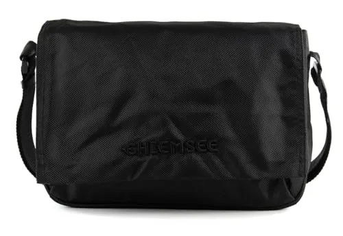 Chiemsee Umhängetasche APANATSCHI schwarz Nylon für Damen - Leichte Umhängetasche aus Nylon, ideal für Freizeitaktivitäten und sportliches Design, Maße: 31 x 24 x 8 cm.