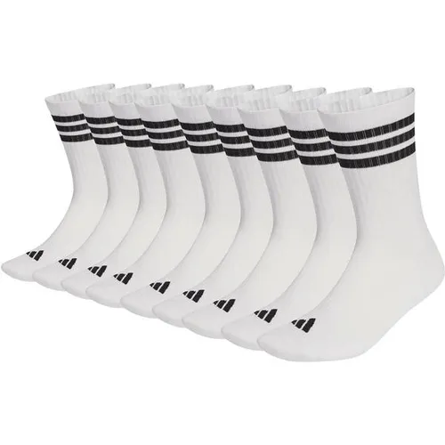 ADIDAS Unisex 3-Stripes Sportsocken, 9er Pack - Gepolsterte Crew Socken - Hochwertige adidas Unisex 3-Stripes Crew Socken im 9er Pack. Ideal für Sport und Freizeit, bieten sie zusätzlichen Komfort durch die gepolsterte Verarbeitung und den modischen Streifen-Look.