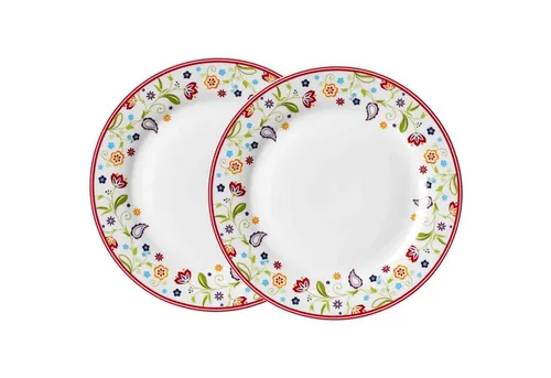 Ritzenhoff & Breker Shanti Speiseteller 2er Set, ø 27 cm - Das 2-teilige Speiseteller-Set Shanti mit Ø 27 cm bringt fröhliche Paisley-Blüten auf deinen Tisch. Ideal für den täglichen Gebrauch, spülmaschinen- und mikrowellenfest. Perfekt für genussvolle Momente.