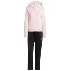 adidas Damen ESSENTIALS LINEAR TRACKSUIT - Clear Pink, XS - Trainingsanzüge aus 100 % recyceltem Polyester, regulär geschnittenes Oberteil und schmal geschnittene Hose mit elastischem Bund für optimalen Tragekomfort.